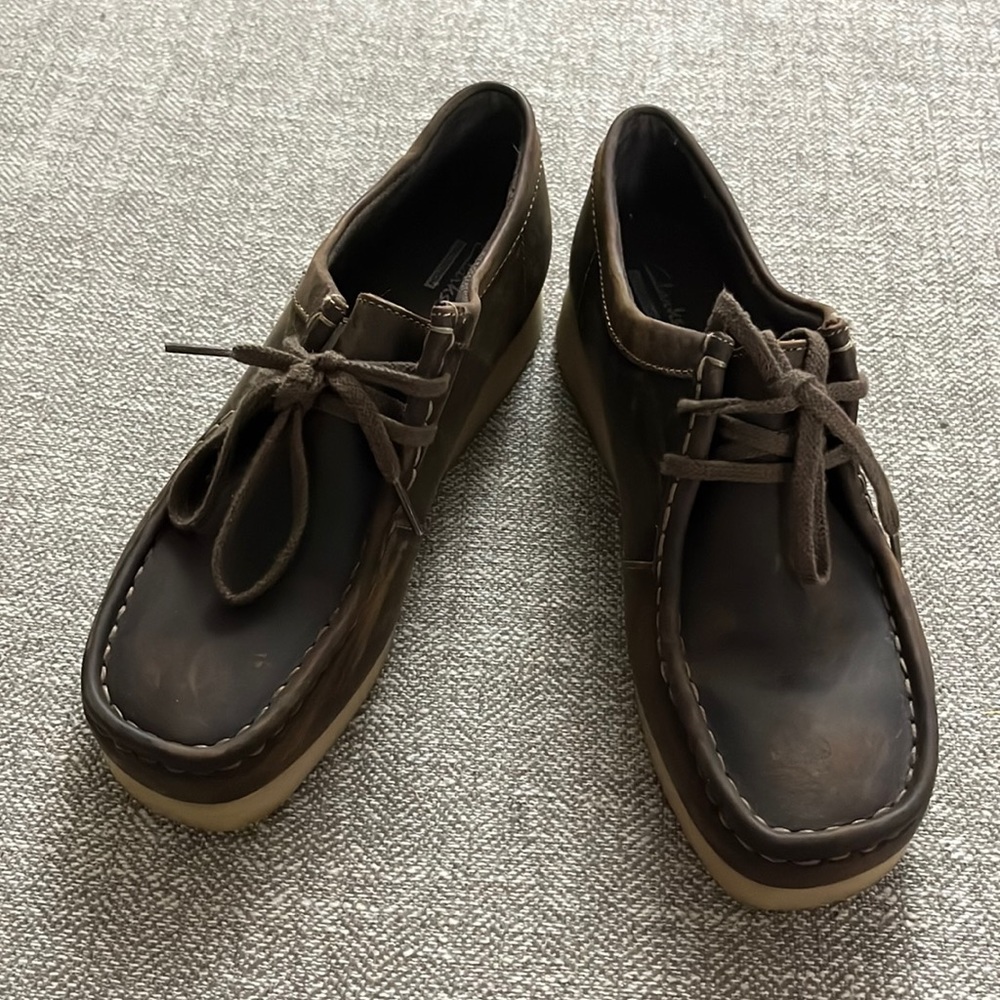 Clarks Padmora Wallabee Womens 10 Leather Chukka Low Brown